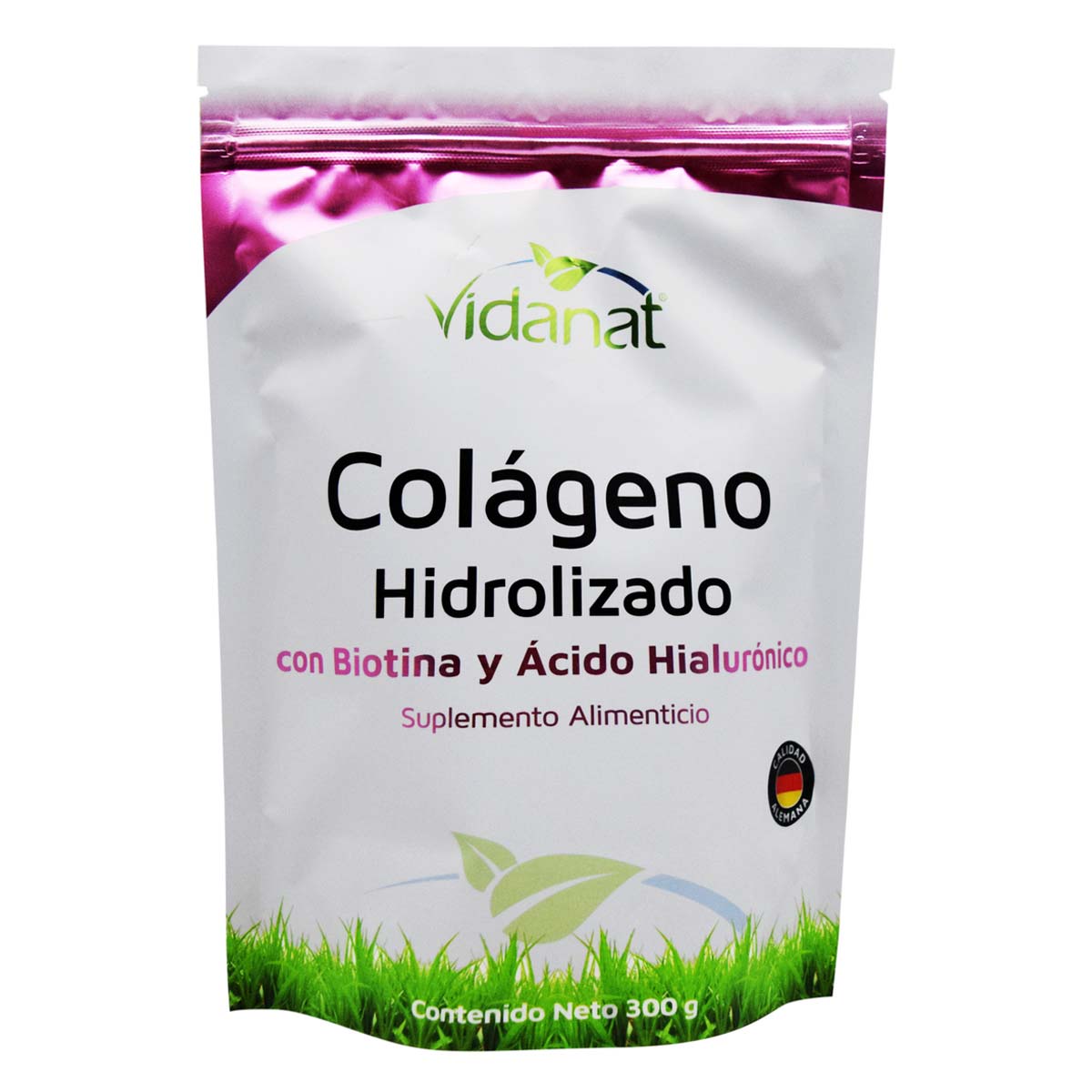 Colágeno Hidrolizado Vidanat con Biotina y Ácido Hialurónico 300g