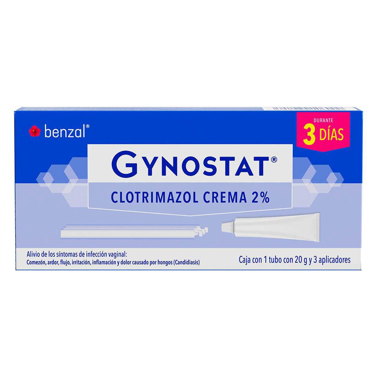 Crema Vaginal Benzal Gynostat Clotrimazol 2% 3 Piezas de 20 g c/u