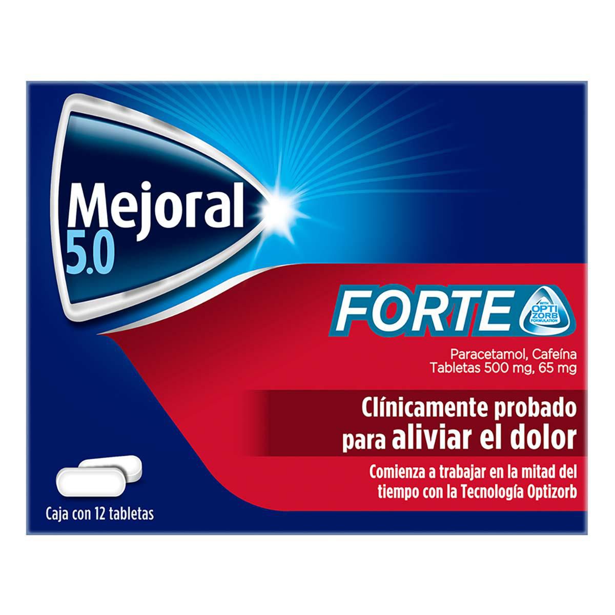 Tabletas Mejoral 5.0 500/65mg 12 Unidades