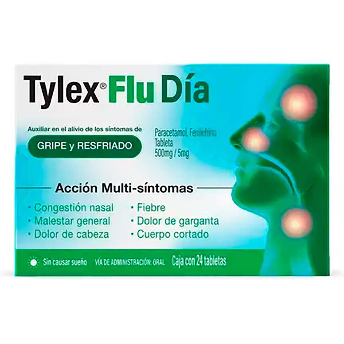 Tabletas Antigripal Tylex Flu Día 24 Unidades