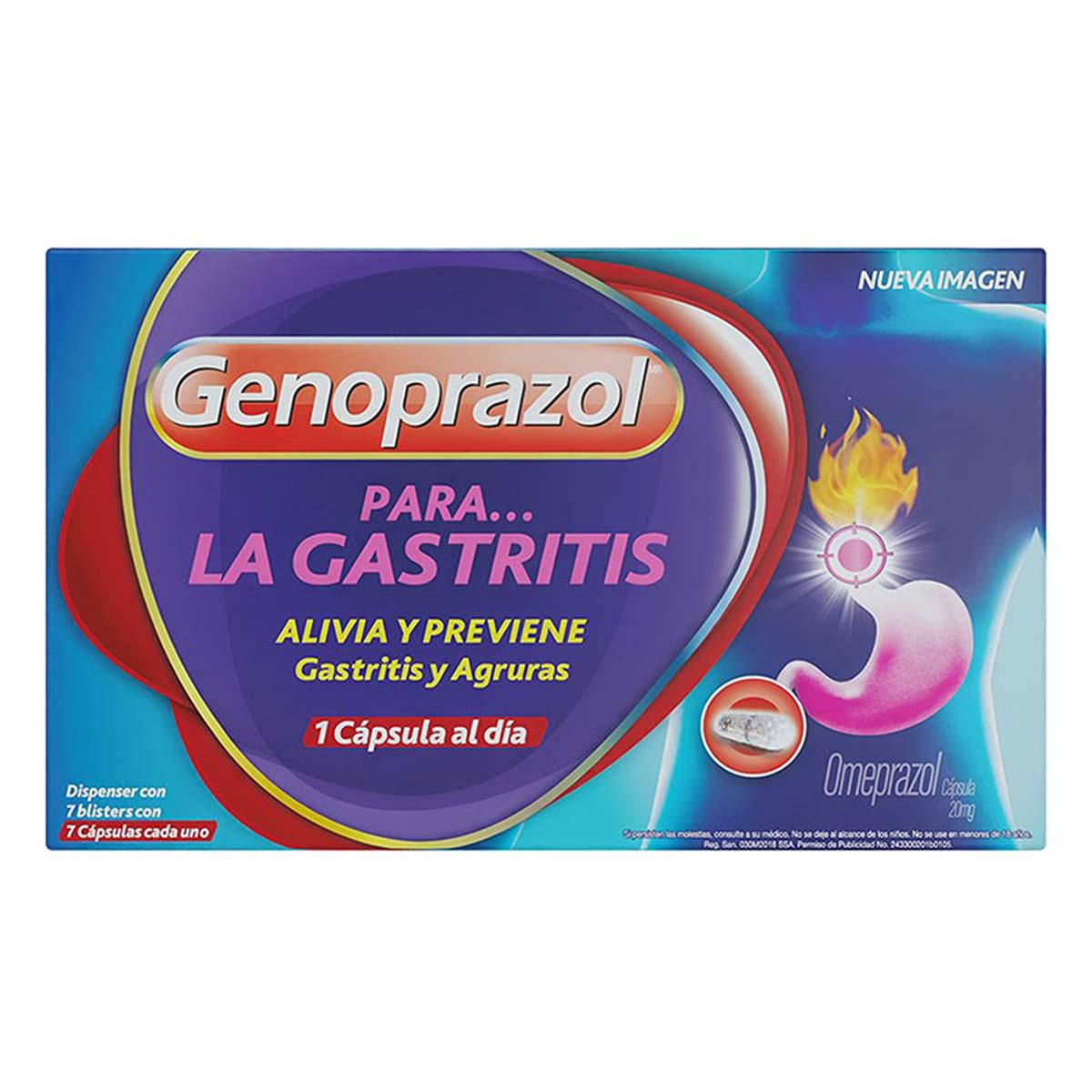 Genoprazol Omeprazol 20mg 49 Cápsulas