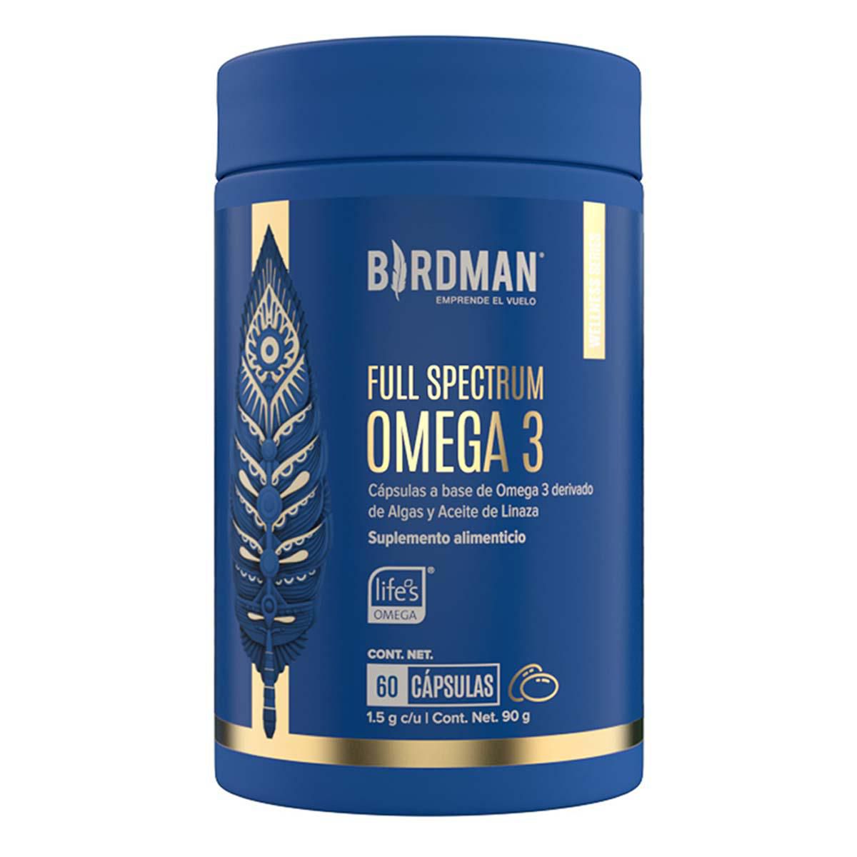Suplemento Alimenticio Birdman Full Spectrum Omega 3 60 Cápsulas