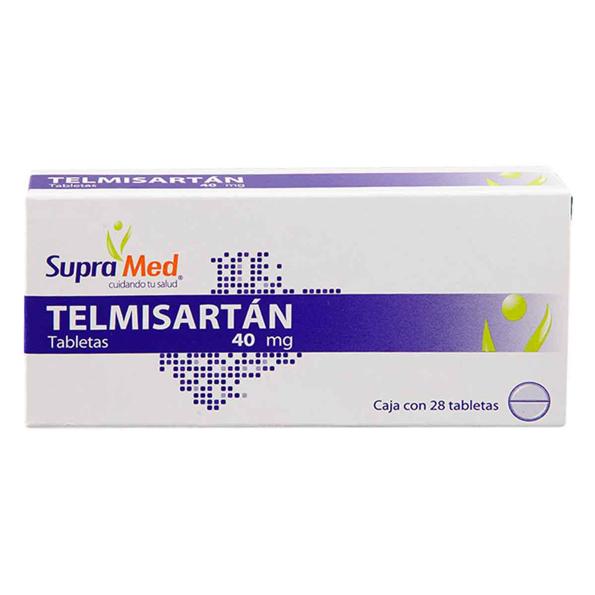 Telmisartan Supramed 40mg 28 Tabletas