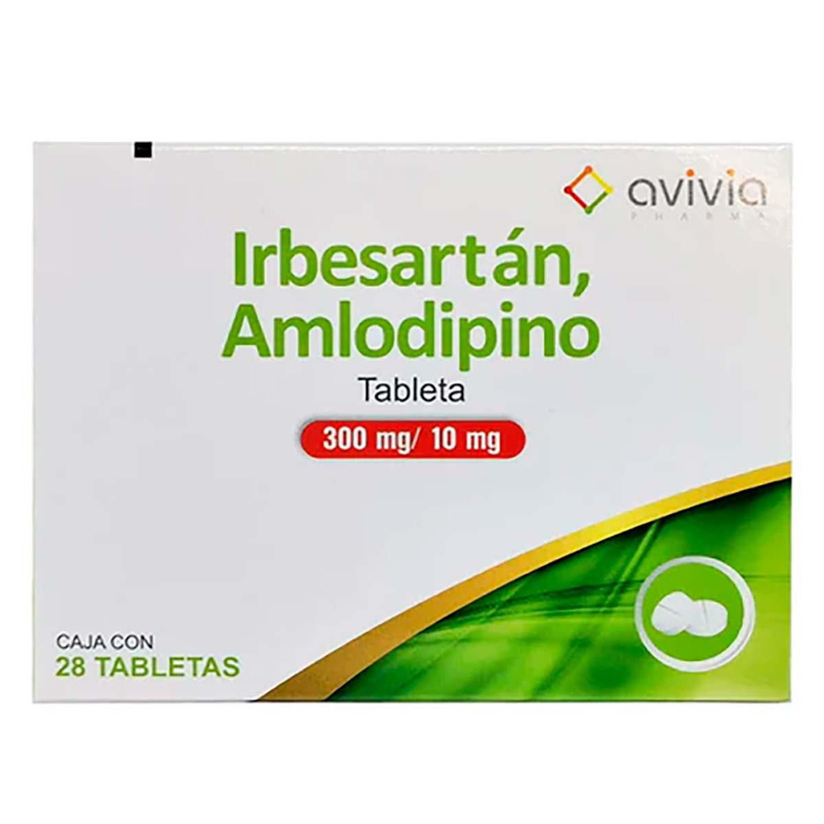 Tabletas Irbesartán/Amlodipino 300mg/10mg 28 Unidades