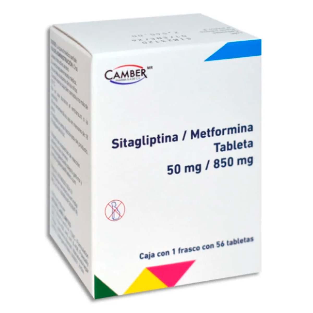 Tabletas Sitagliptina/Metformina de 50mg/850mg 56 Unidades