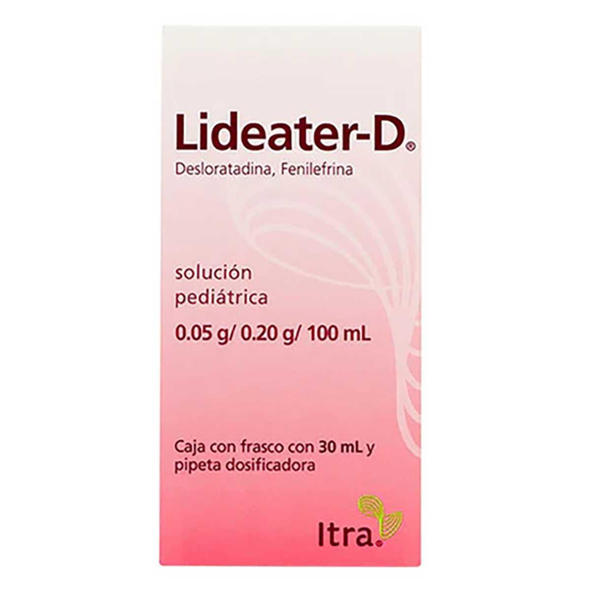 Solución Pediátrica Lideater- D Desloratadina 0.05g/0.20g/100ml 30ml