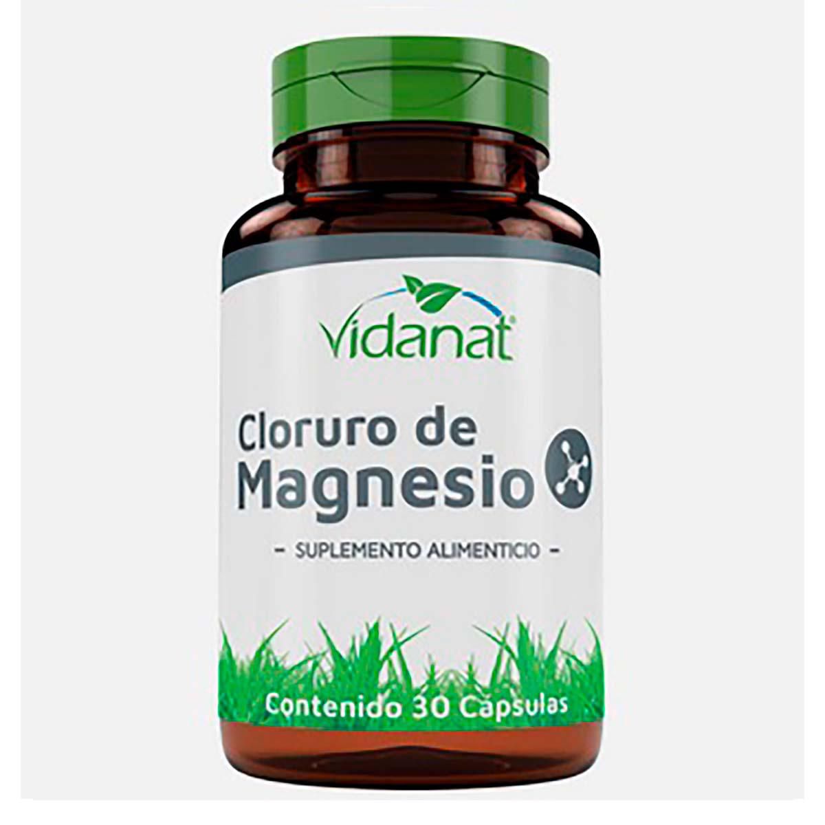 Suplemento Alimenticio Vidanat Cloruro de Magnesio 30 Cápsulas