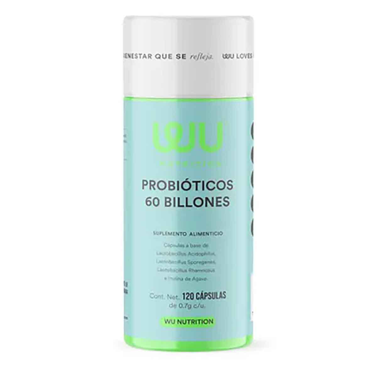 Suplemento Alimenticio Probióticos Wu Nutrition 120 Cápsulas