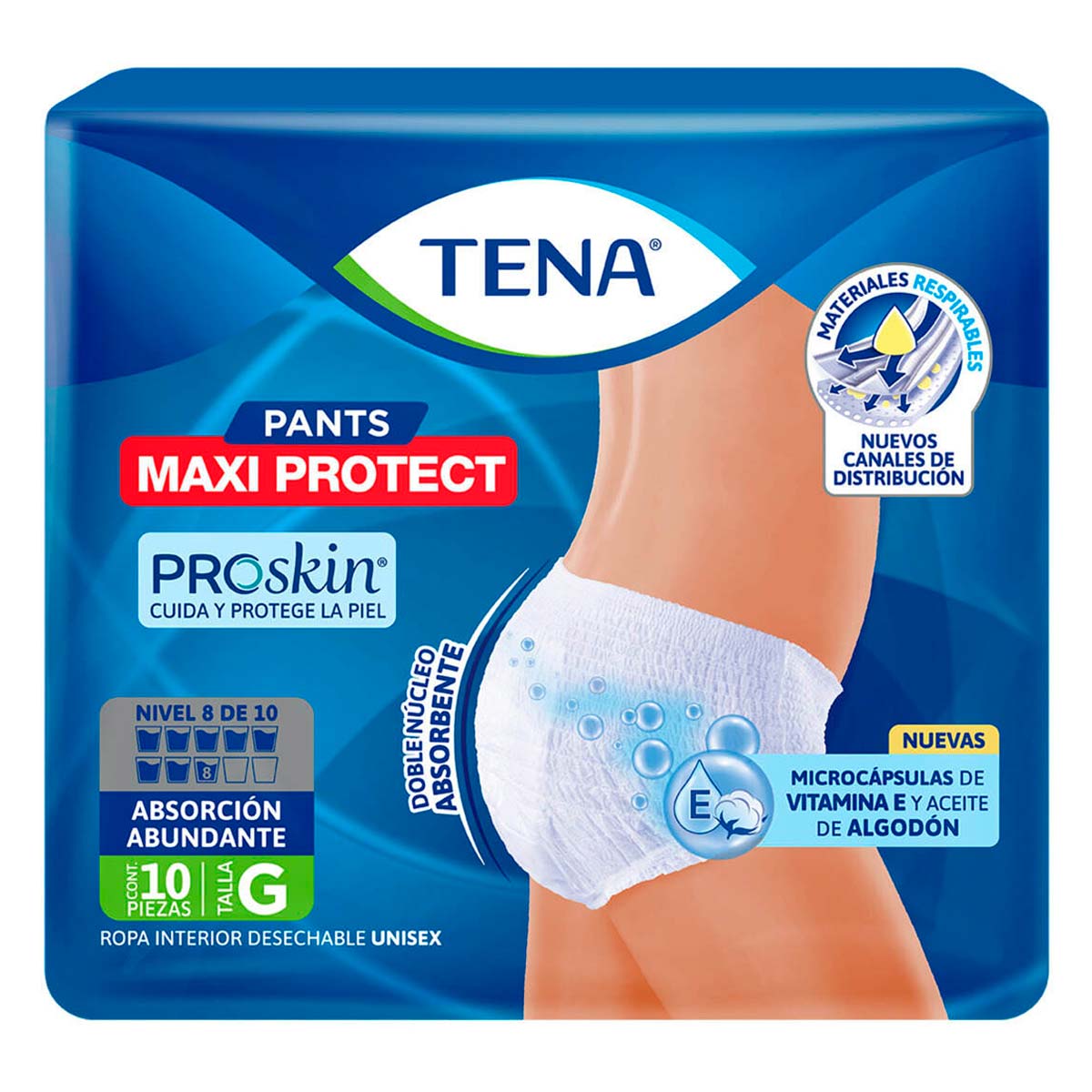 Ropa Interior Desechable Tena Pants Maxi Protect Talla:G 10 Piezas