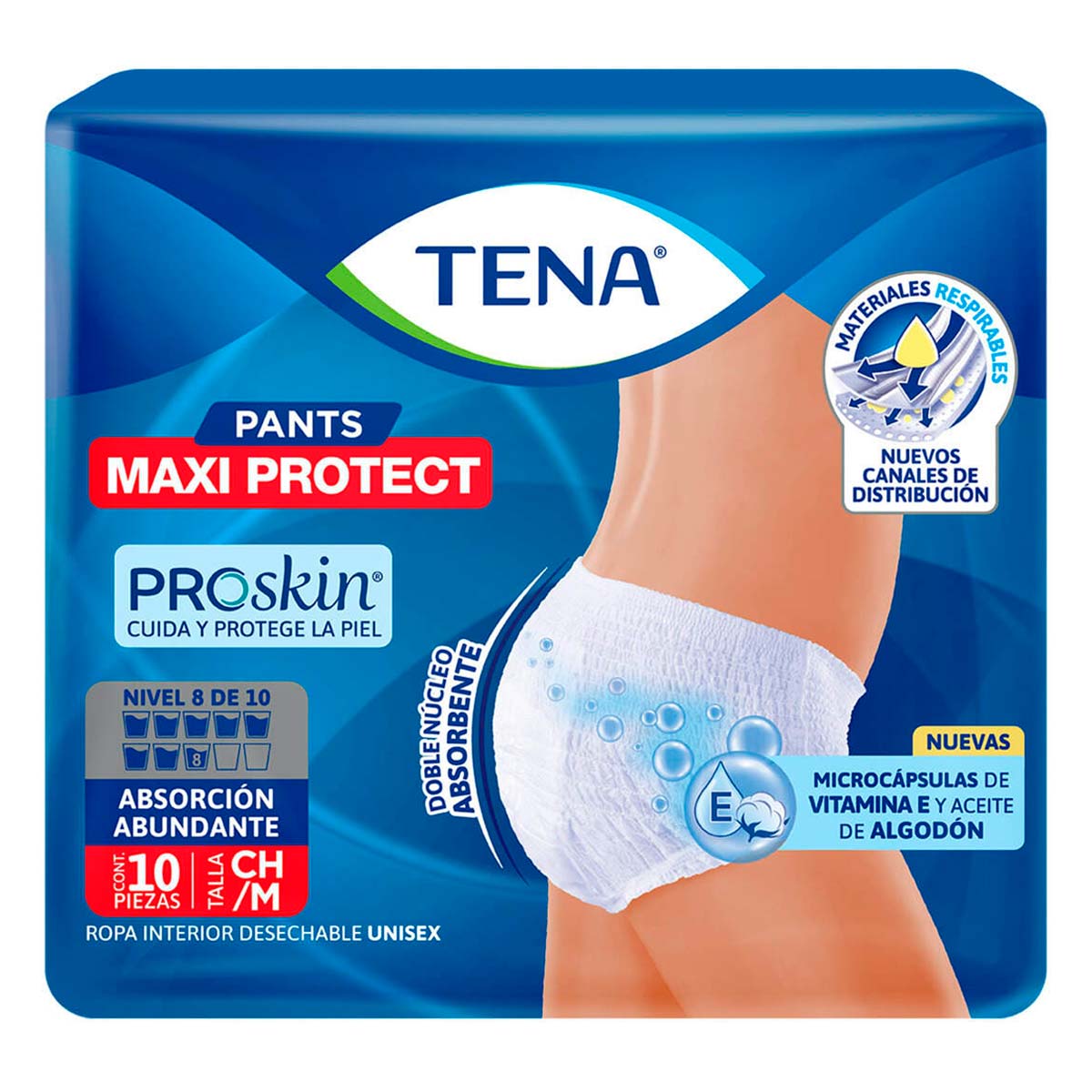 Ropa Interior Desechable Tena Pants Maxi Protect Talla:M 10 Piezas