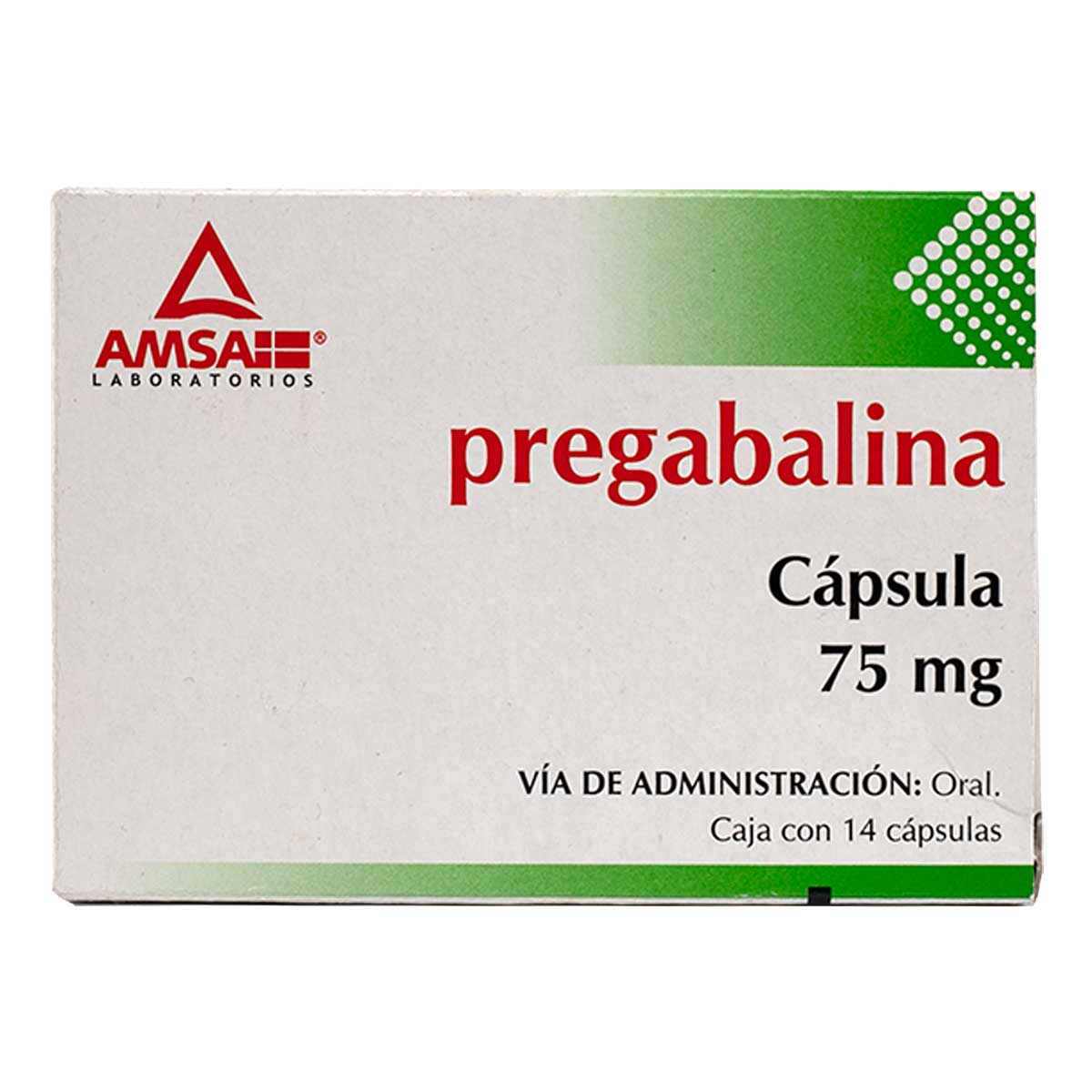 Cápsulas Genéricas Pregabalina 75mg Frasco con 14 Cápsulas