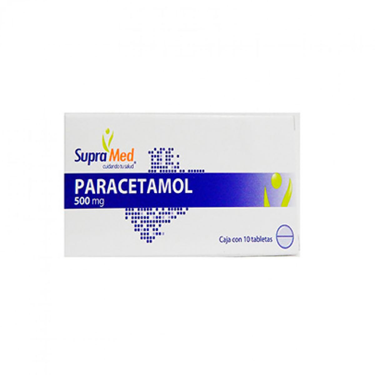 Tabletas SupraMed Paracetamol 500mg Caja con 10 Tabletas