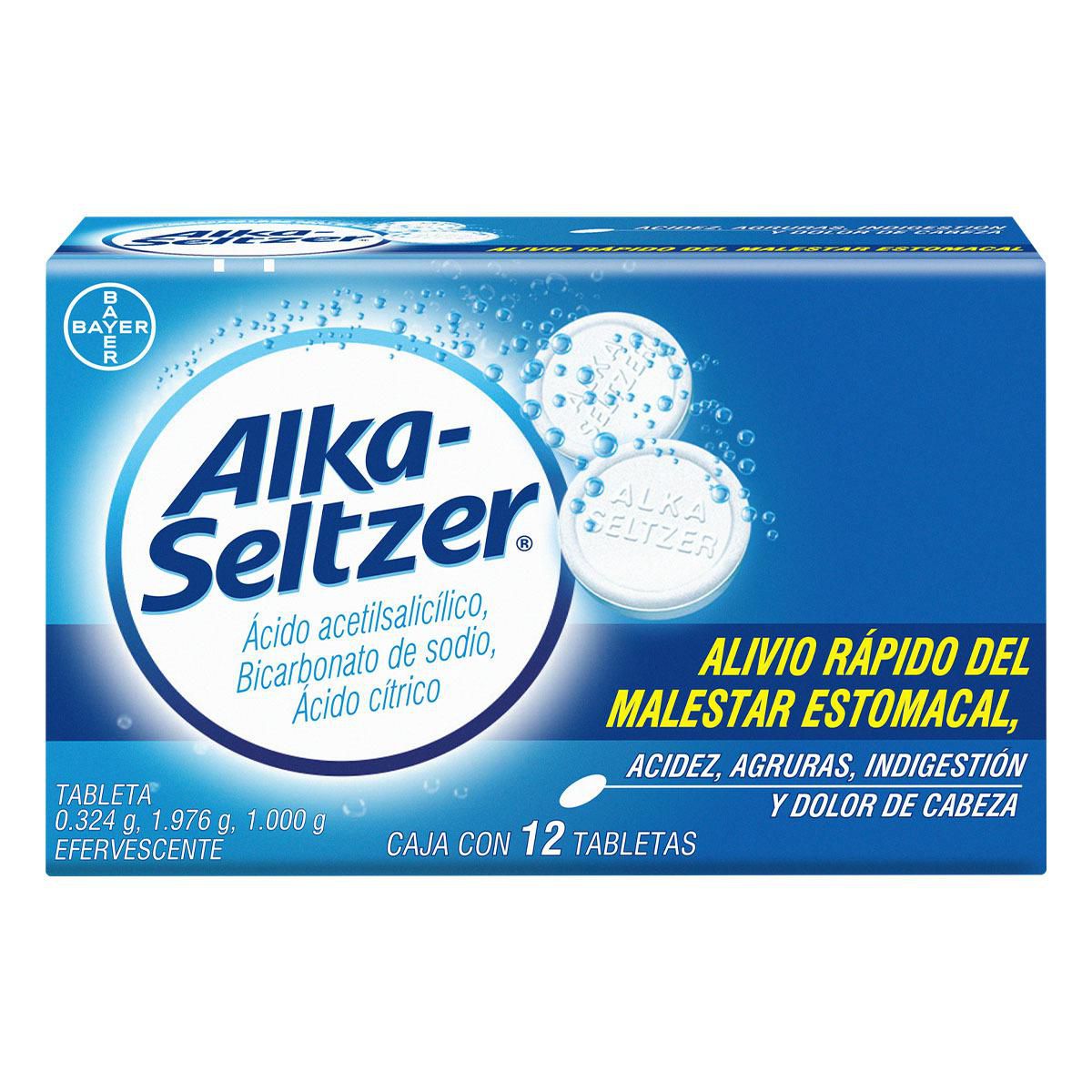 Alka Seltzer Caja con 12 Tabletas Efervescentes