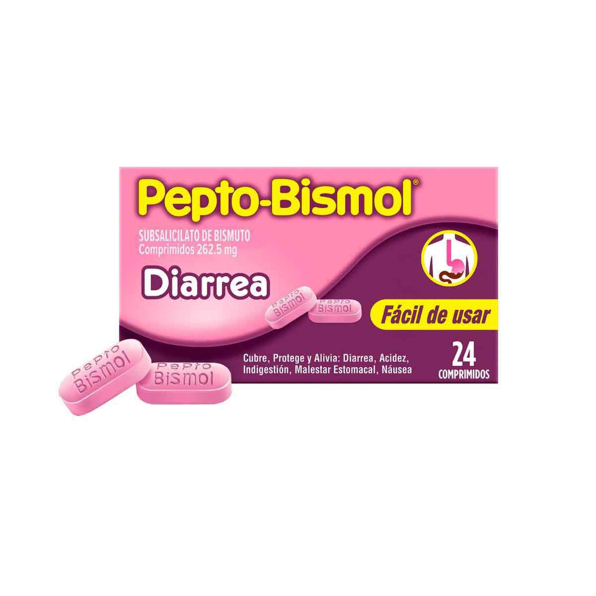 Antidiarreico Pepto-Bismol Alivio para la diarrea 24 comprimidos