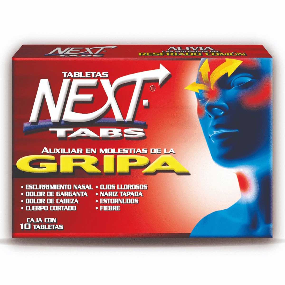 Tabletas Next Antigripal Caja con 10 Tabletas