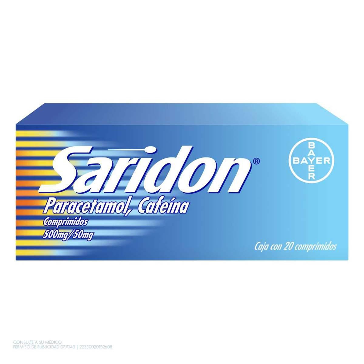 Saridon Paracetamol Caja con 20 Tabletas 500mg