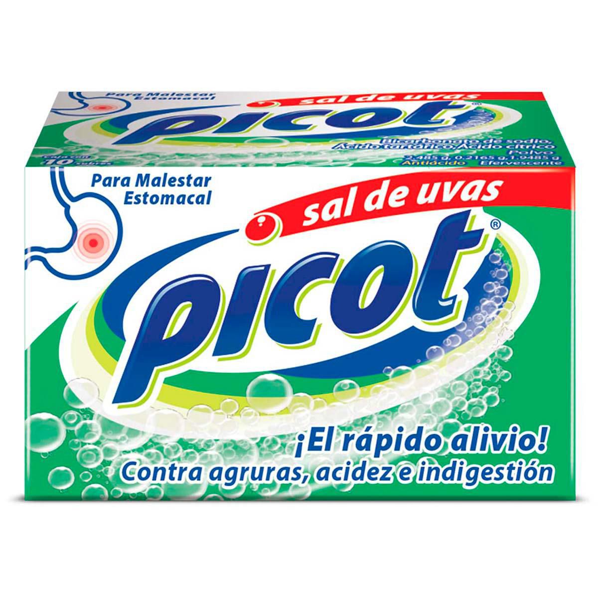 Antiácido Sal de Uvas Picot Efervescente 10 Sobres