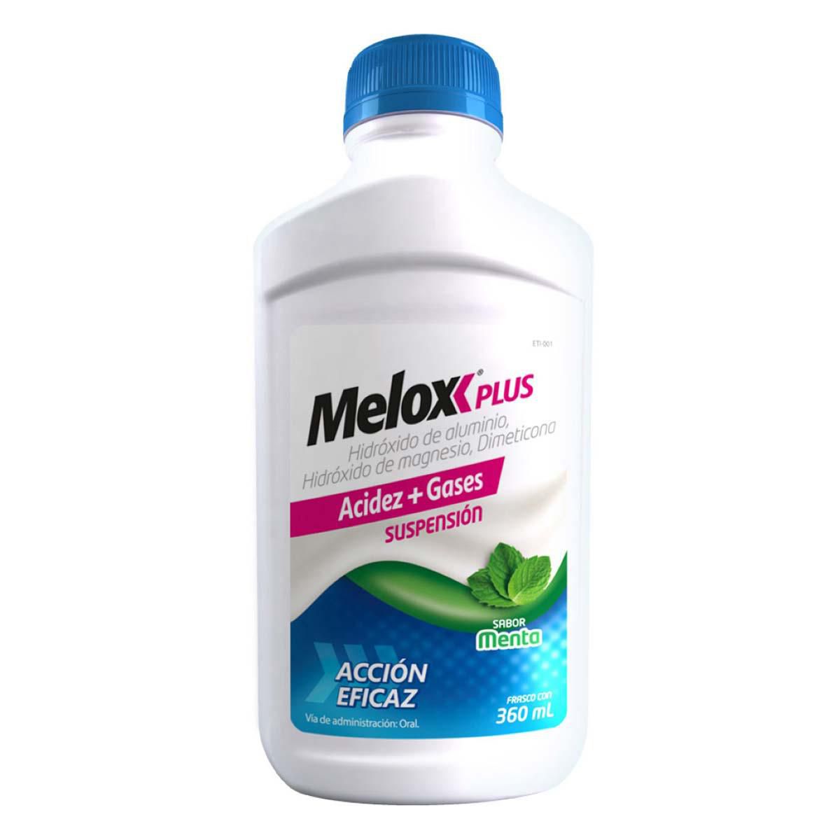Suspensión Melox Plus Acción Eficaz Sabor Menta 360ml