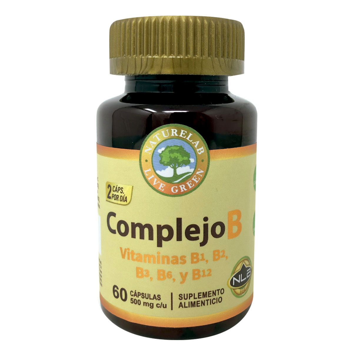 Suplemento Alimenticio Naturelab Complejo B con 60 Cápsulas