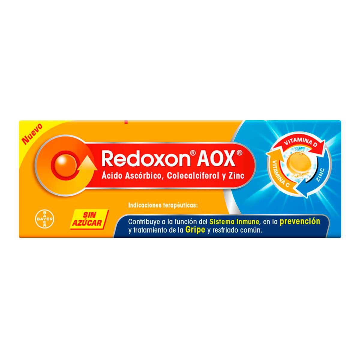 Redoxon AOX Vitamina C 10 Tabletas Efervecentes Sin Azúcar