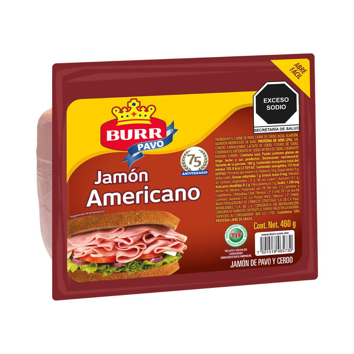 Jamón Burr Americano 460g