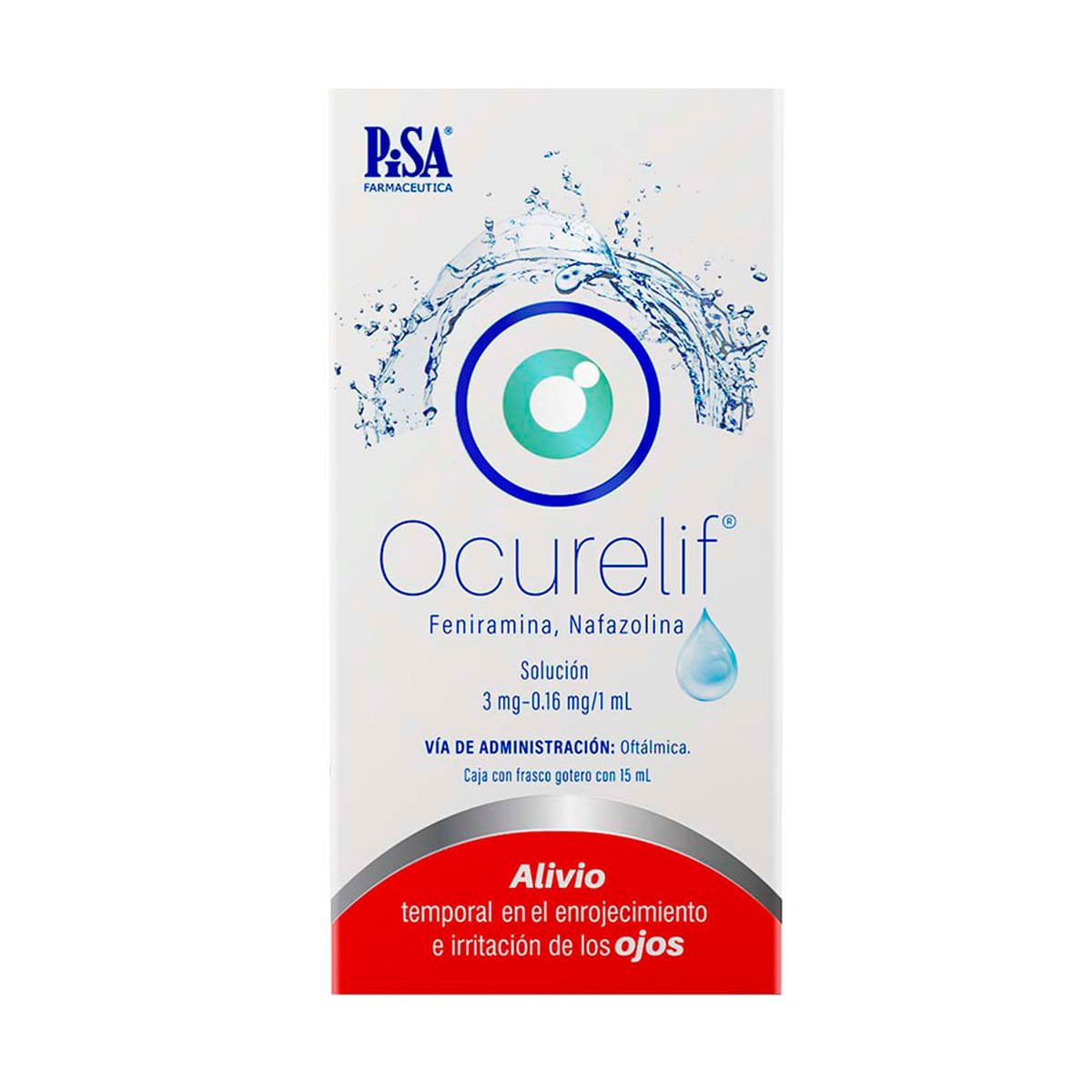 Gotas Oculares con Feniramina 3mg y Nafazolina 0.16mg Ocurelif 15ml