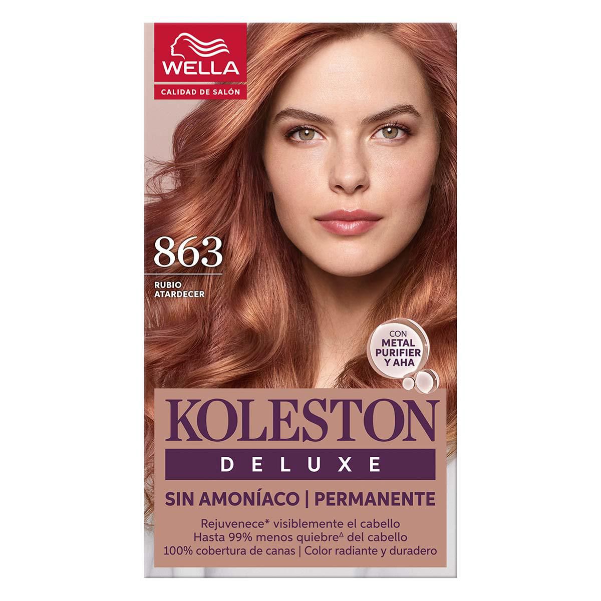 Tinte Permanente Koleston Deluxe Sin Amoníaco 863 Rubio Atardecer