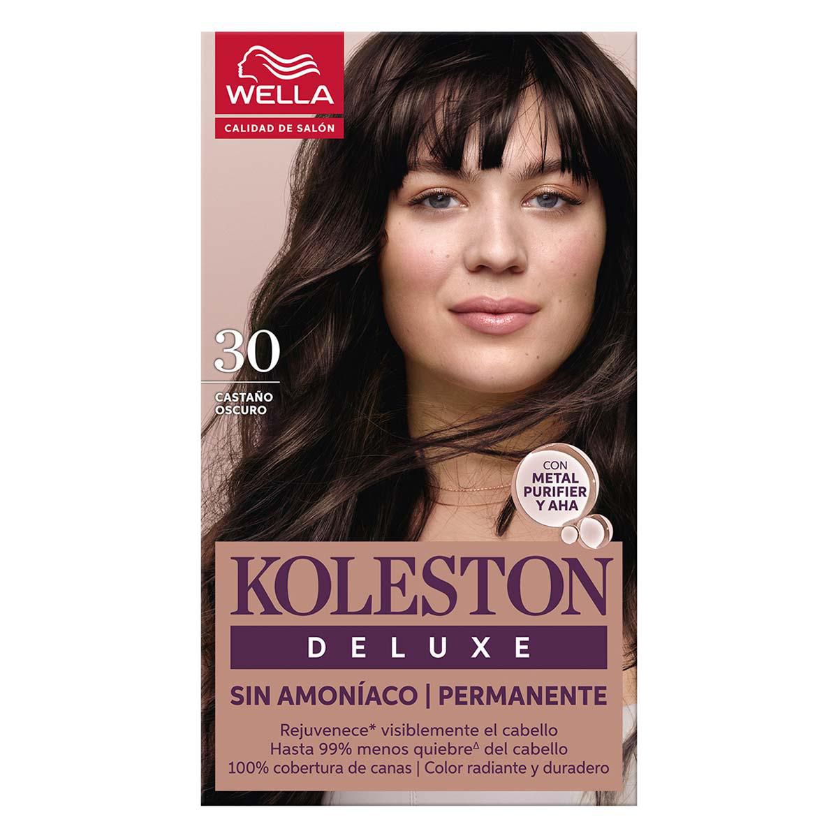 Tinte Permanente Koleston Deluxe Sin Amoníaco 30 Castaño Oscuro