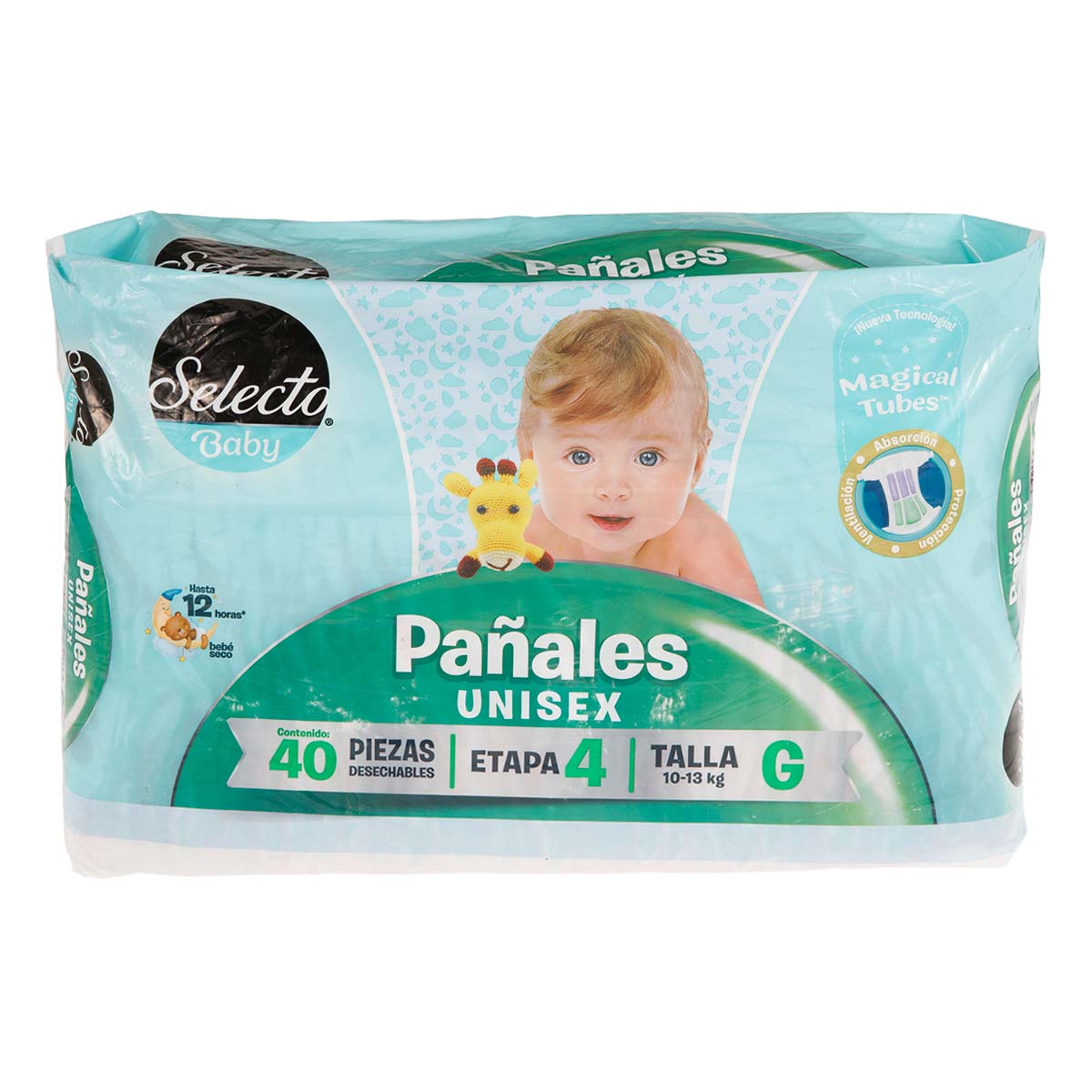 Pañal Selecto Baby Etapa 4 Talla G 40 Piezas