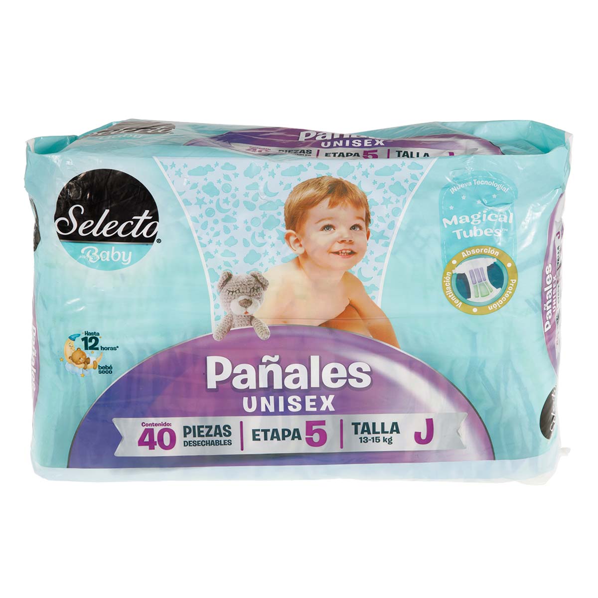 Pañal Selecto Baby Etapa 5 Talla J 40 Piezas