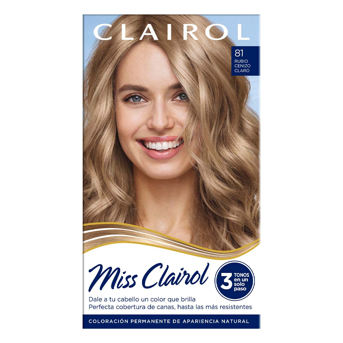 Tinte Permanente Miss Clairol 81 Rubio Cenizo Claro 189g