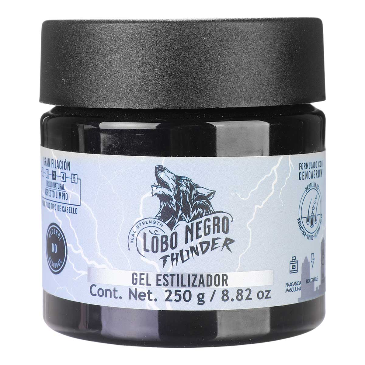 Gel Lobo Negro Thunder Estilizador 250g