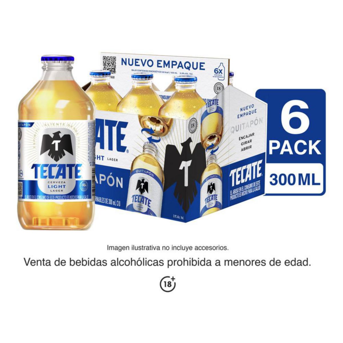 Cerveza Tecate Quitapón Tecate Light 300ml