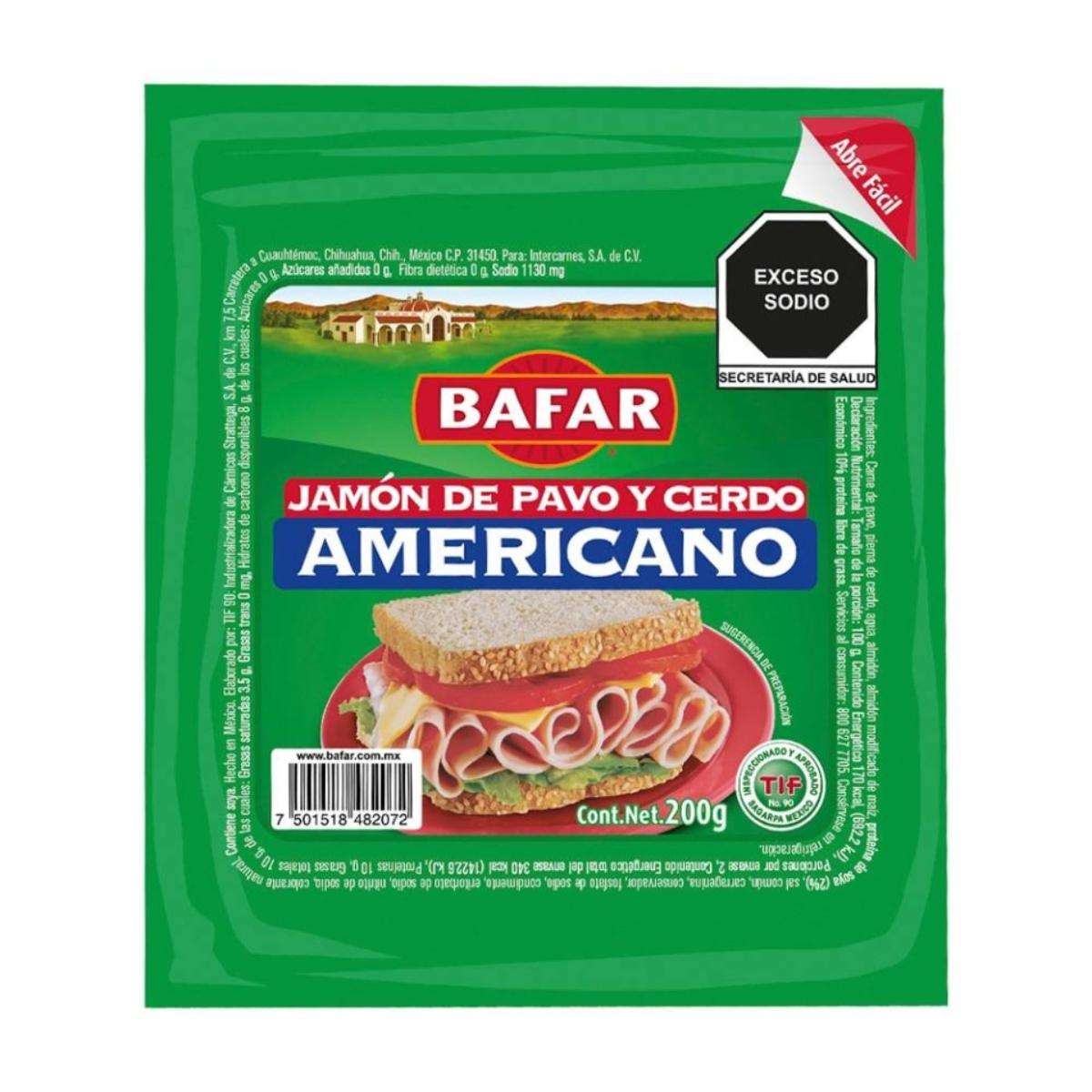 Jamón Bafar Americano 200g