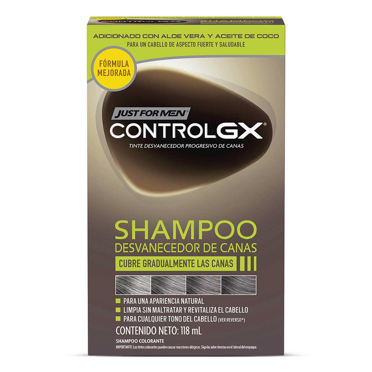 Shampoo Colorante Just For Men Control Gx Desvanecedor De Canas 118ml