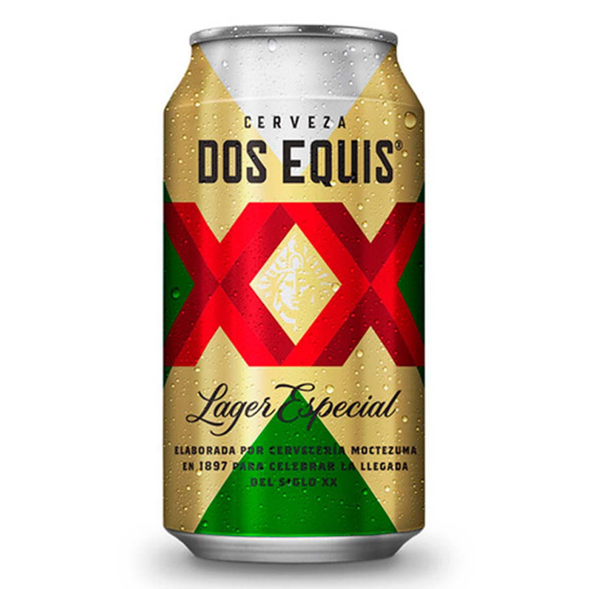 Cerveza Clara Dos Equis Lager 12 Latas de 355ml c/u
