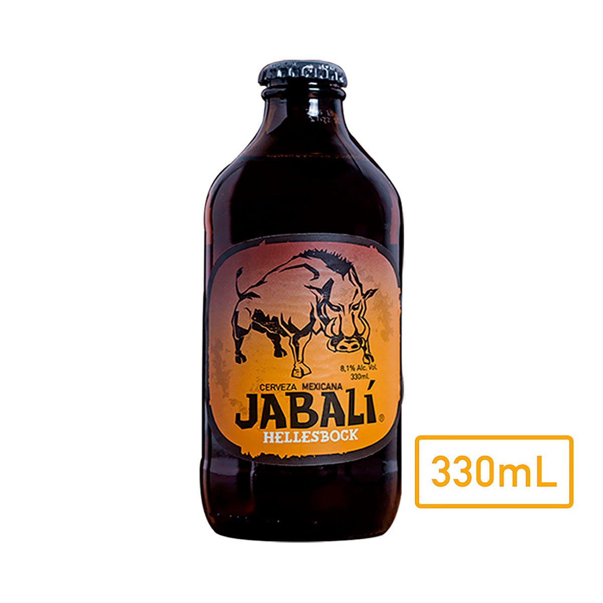 Cerveza Artesanal Jabalí Hellesbock Botella 330 ml.