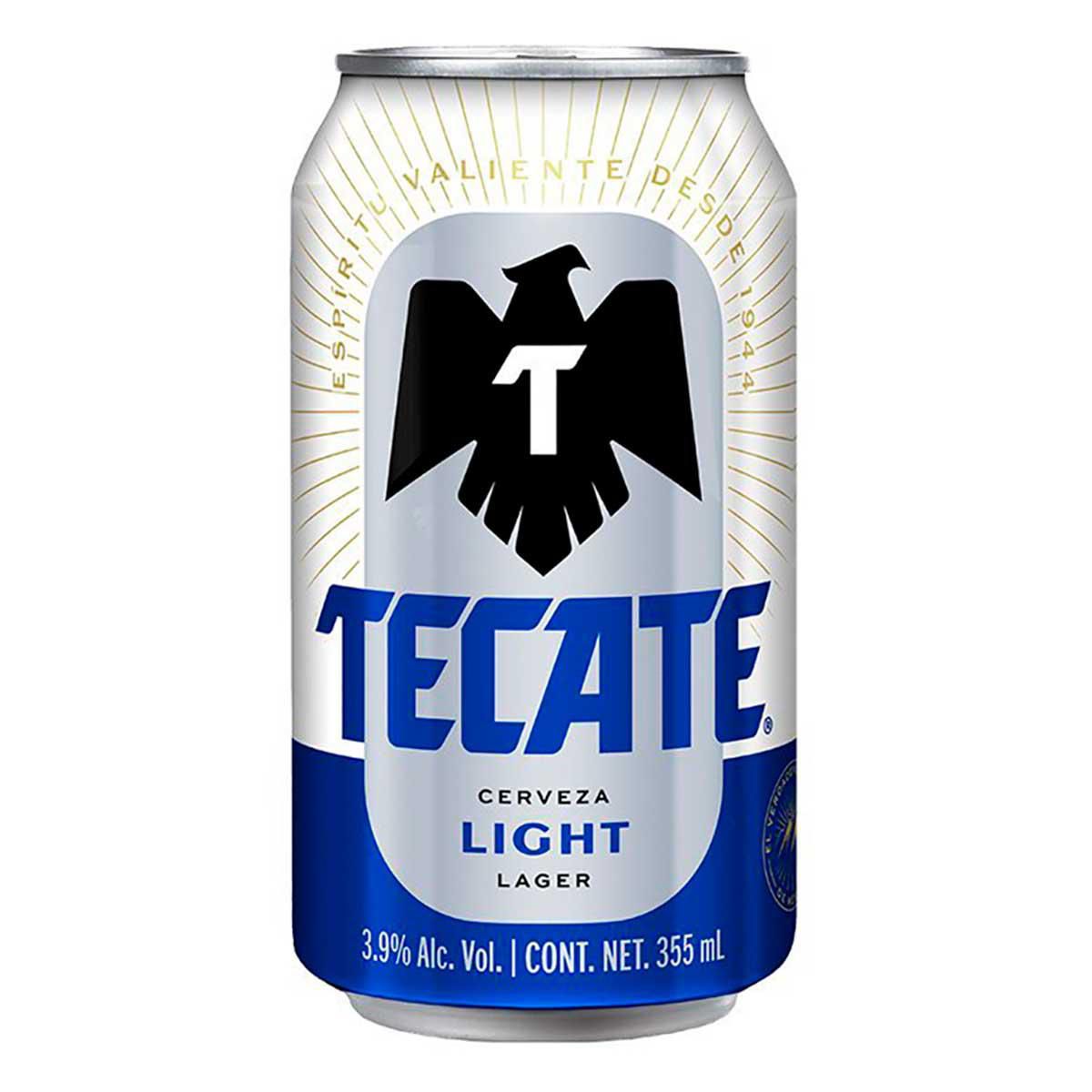 Cerveza Clara Tecate Light 12 Latas de 355ml c/u