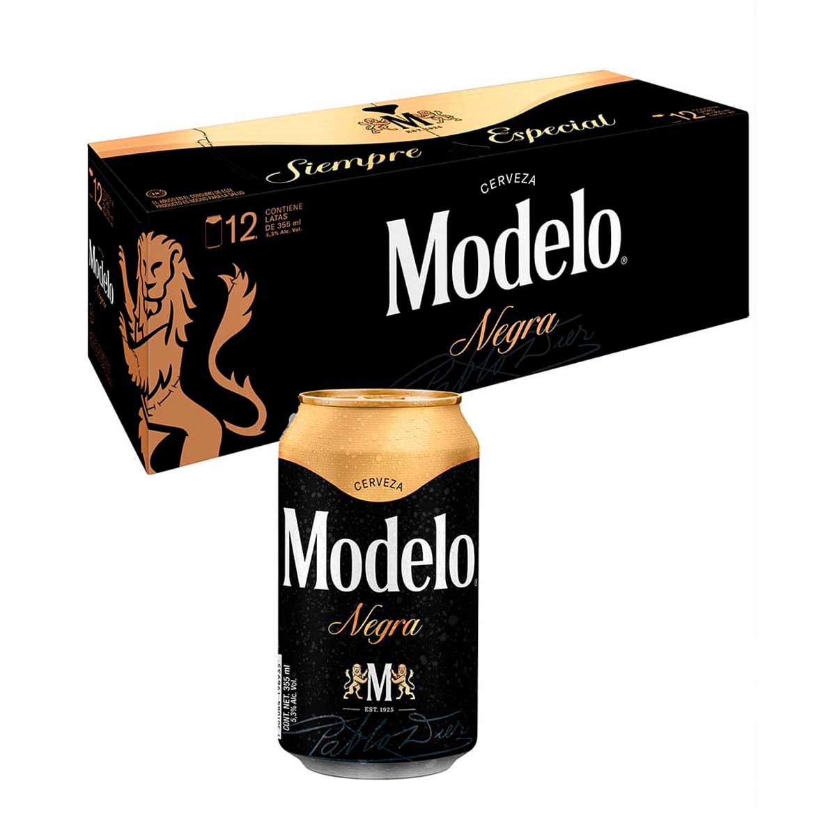 Cerveza Negra Modelo 12 Latas de 355ml c/u