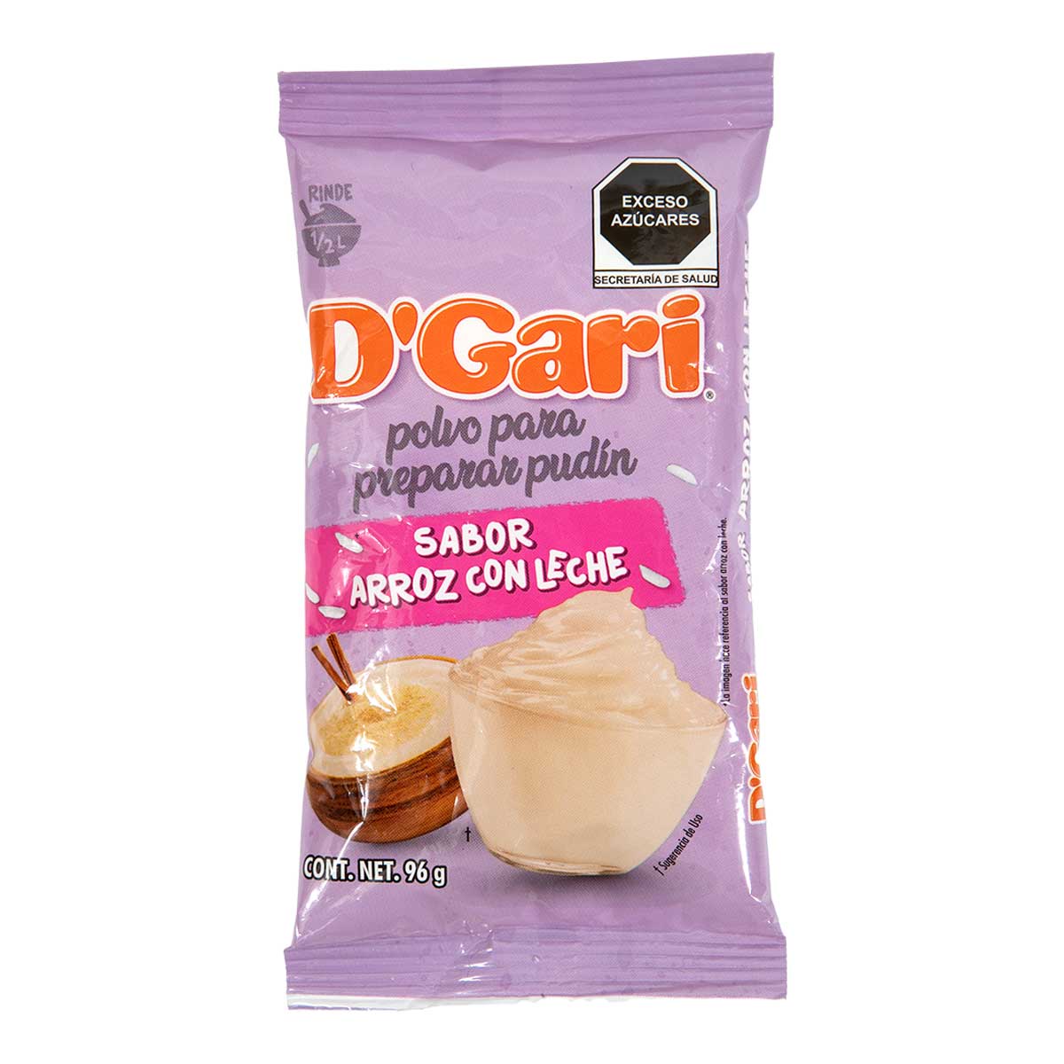 Postre En Polvo D'Gari Pudin arroz 96g