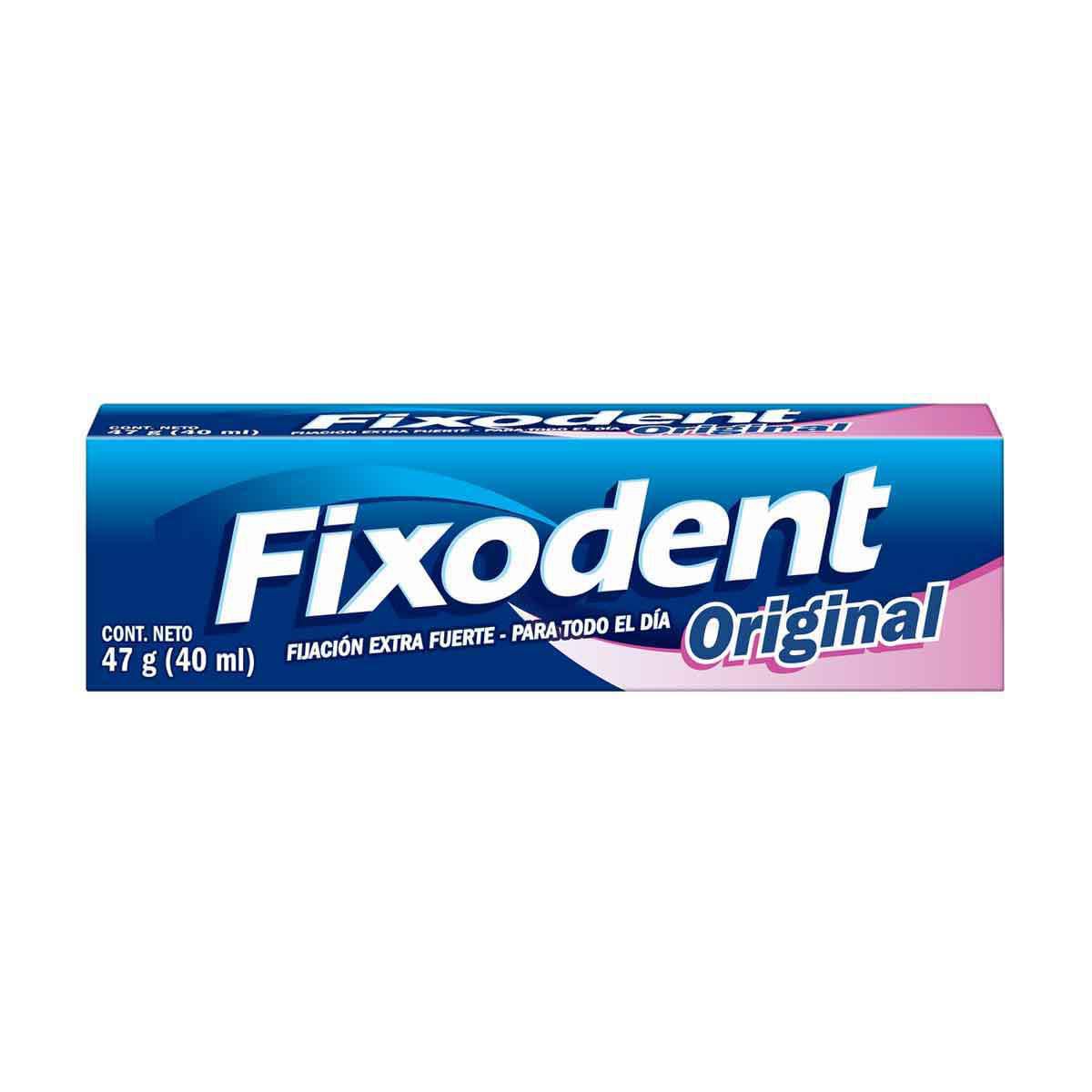 Pasta Adhesiva Para Dentaduras Fixodent Original, 1 Unidad (40ml)