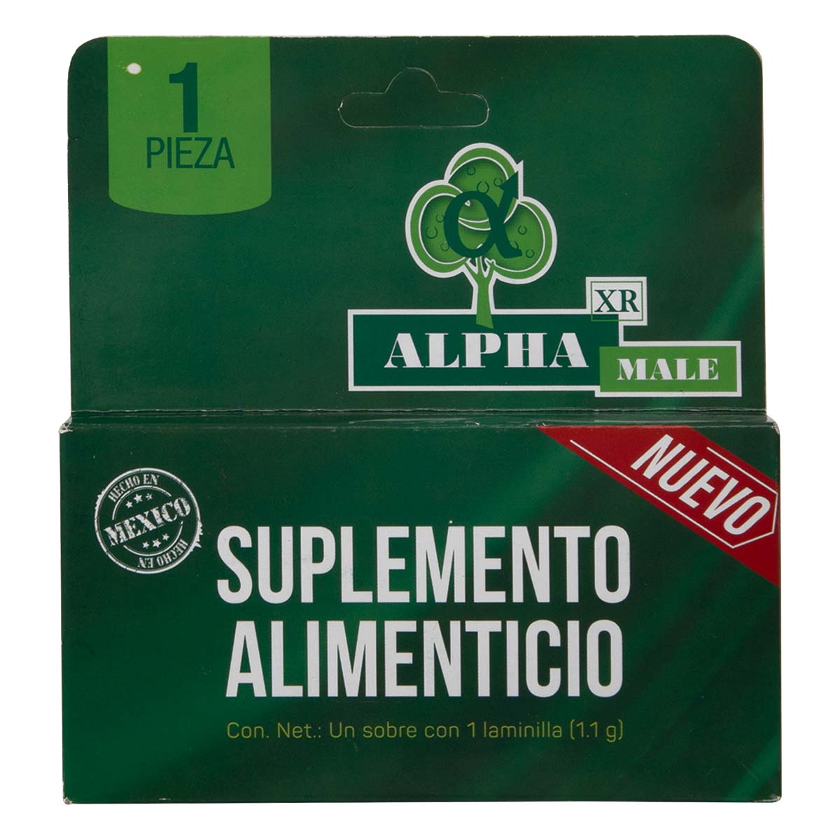 Suplemento Alimenticio Alpha Male Caja Con 1 Sobre Con 1 Laminilla