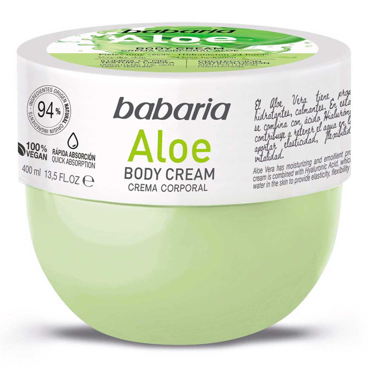 Crema Corporal Babaria Aloe Vera 400ml