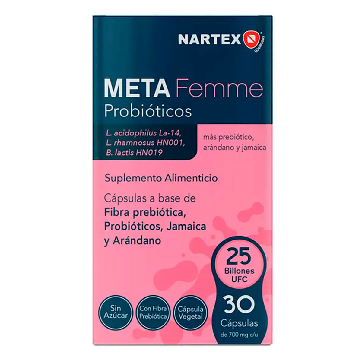Cápsulas Prebióticos Meta Femm 30 Unidades De 700mg C/U