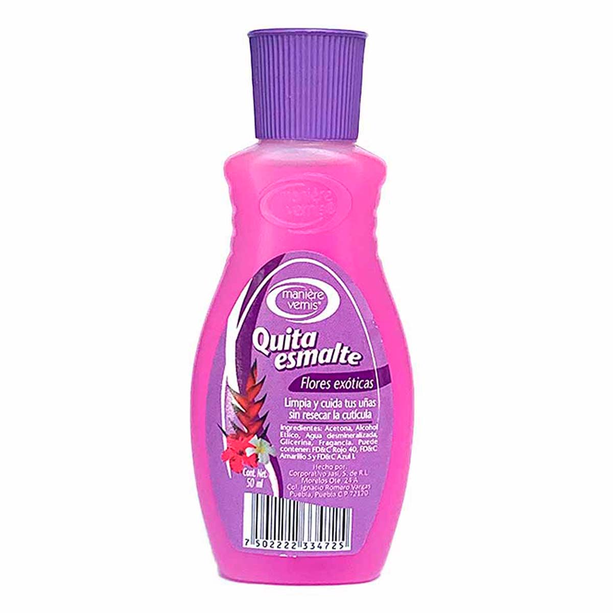 Quitaesmalte De Uñas Maniere Vernis Flores Exóticas 50ml