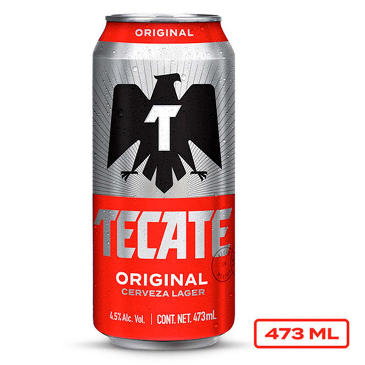 Cerveza Clara Tecate Original Lata de 473ml