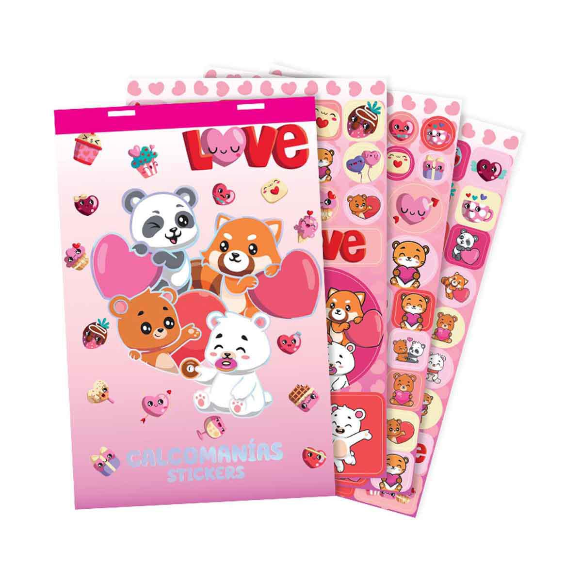 Block De Stickers Con Foil Corazones Granmark