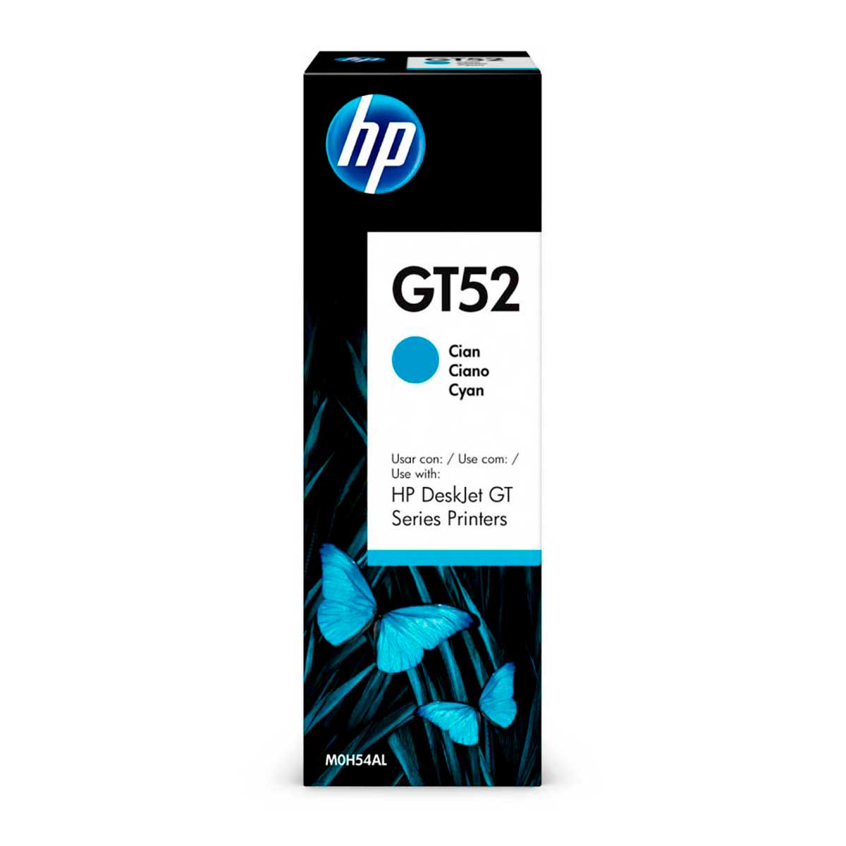 Botella De Tinta Hp Cian Gt52 Original
