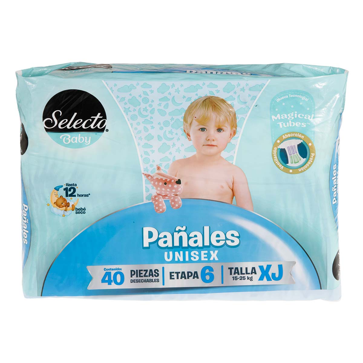 Pañal Selecto Baby Etapa 6 Talla Xj 40 Piezas