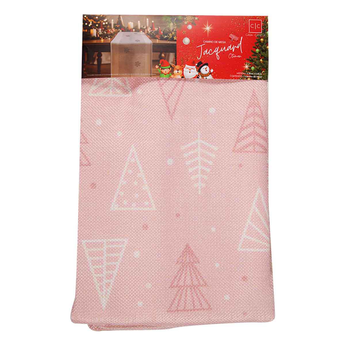 Camino De Mesa Casa Canela Navidad Rosa